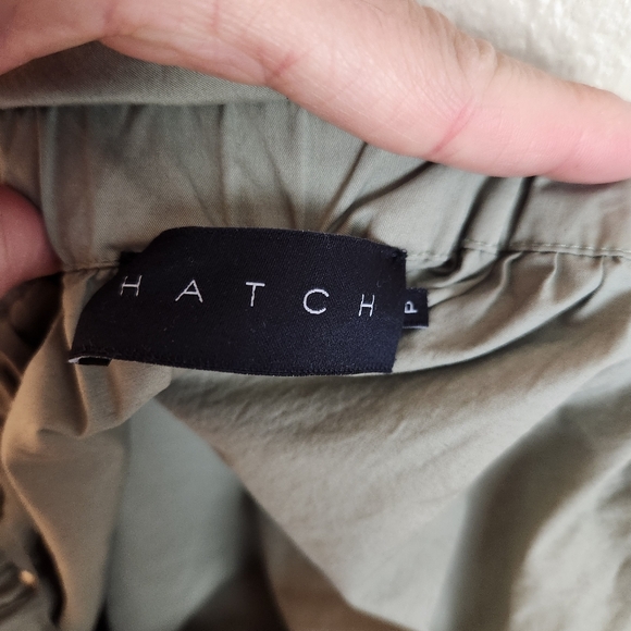 HATCH Maternity Frankie Green Sleeveless Wide Leg Ruffle Jumpsuit - Picture 9 of 13